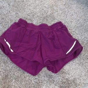Lululemon purple hotty hot shorts